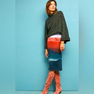 Anthropologie Multicolor Pencil Skirt